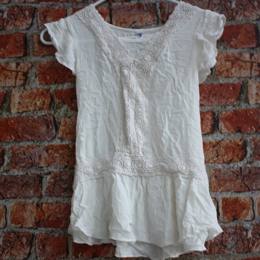 Beautees Cream Girls Top